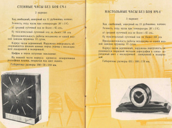 Каталог 1966 г., настенные балансовые часы "Весна".